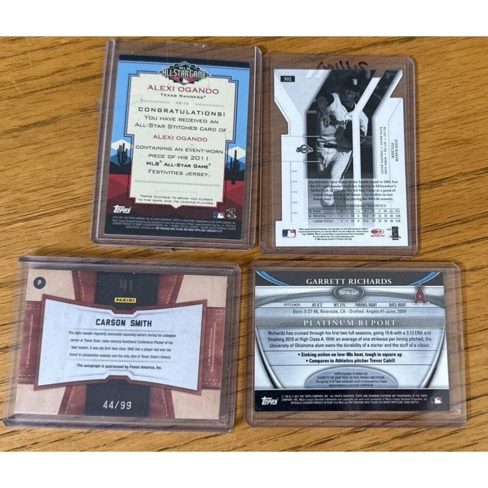 Baseball 4-Card Lot Certified Autos & Relic Ogando /100 Serial Numbered